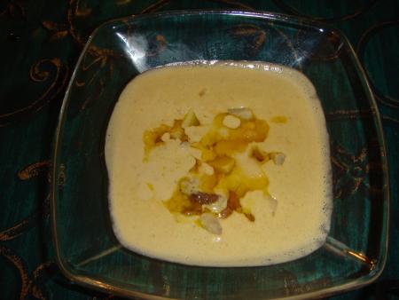 Velout� de fonds d'artichaut au vieux parmesan et foie gras